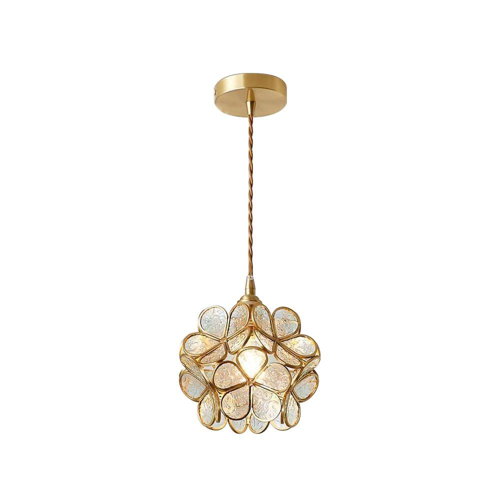 Variant image for Modern Glass Pendant Light – Adjustable Brass Hanging Light for Kitchen or Indoor Use-5