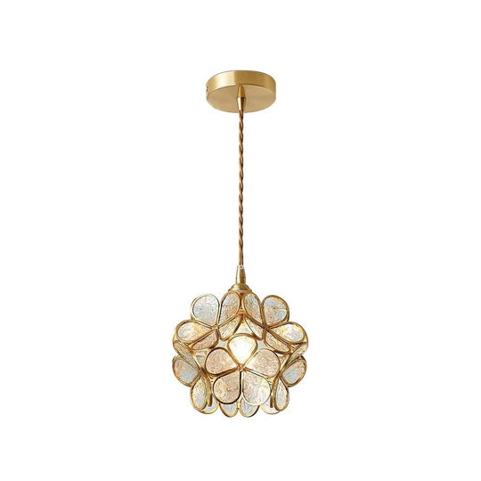 Variant image for Modern Glass Pendant Light – Adjustable Brass Hanging Light for Kitchen or Indoor Use-5