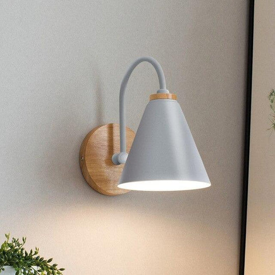 Variant image for Modern Nordic Wall Lamp Sconce – Sleek Black, White, or Gray Design for Warm Ambient Lighting-3