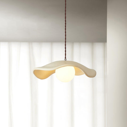 Variant image for Unique Resin Pendant Lamp with Curved Hat-Shaped Shade – Modern Indoor Pendant Lighting Fixture-2