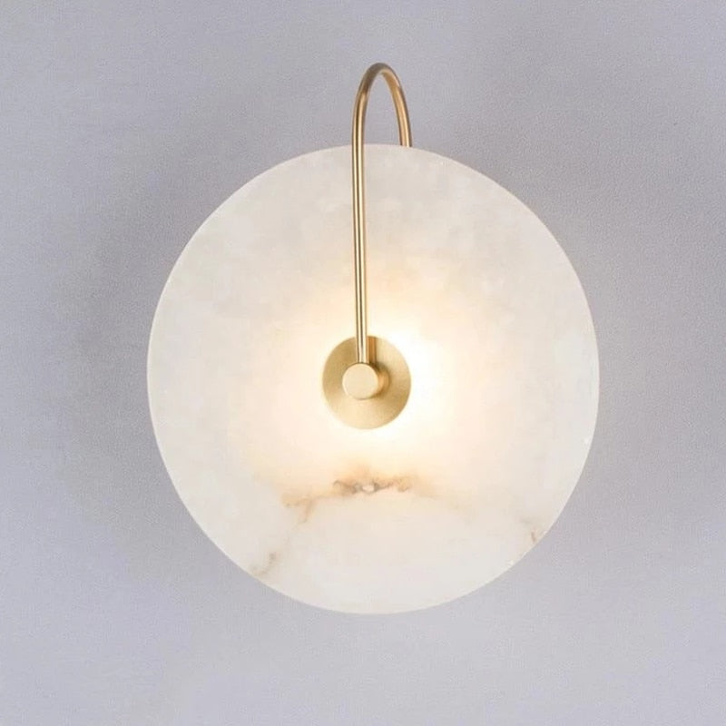 Variant image for Modern Marble Wall Sconce with LED Light – Elegant Hardwired Wall Lamp for Home Decor-3