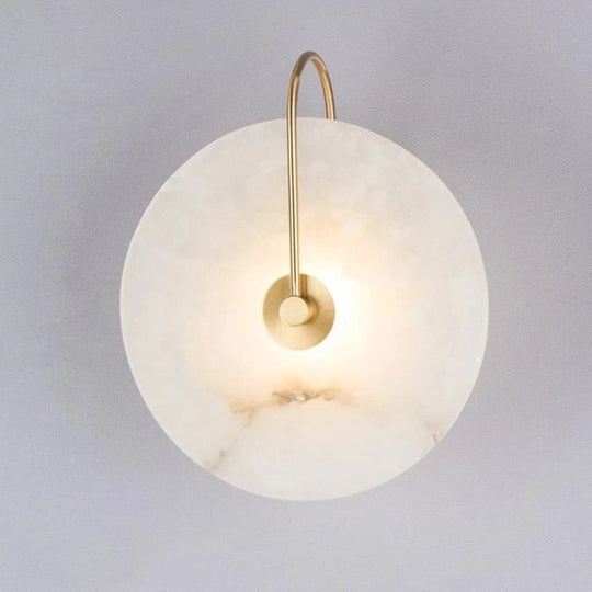 Variant image for Modern Marble Wall Sconce with LED Light – Elegant Hardwired Wall Lamp for Home Decor-3