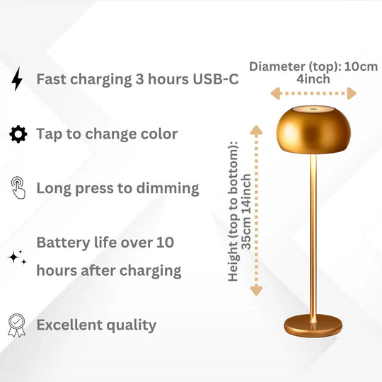 Table lamp Tokyo Fast Charging | Long Battery Life | Dimmable by Touch
