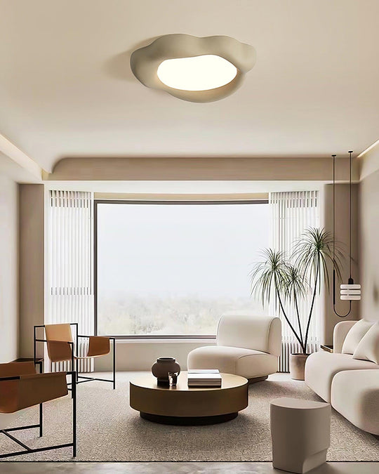 Designer Cloud Ceiling Lamp - 55cm Integrated LED Flush Mount Ceiling Light Fixture for Indoor Use