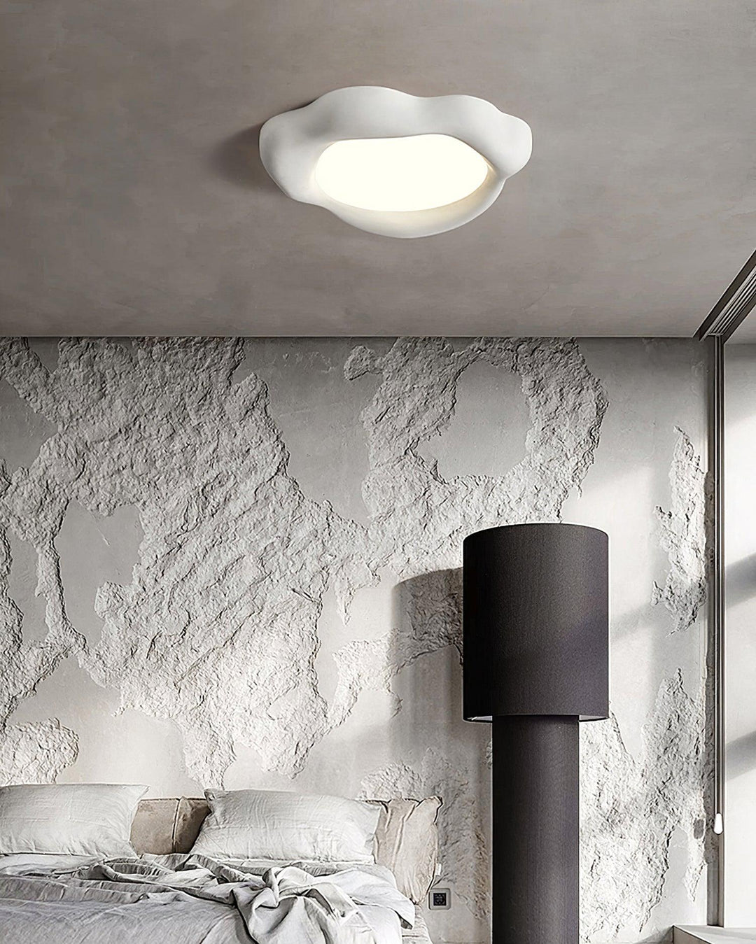 Designer Cloud Ceiling Lamp - 55cm Integrated LED Flush Mount Ceiling Light Fixture for Indoor Use