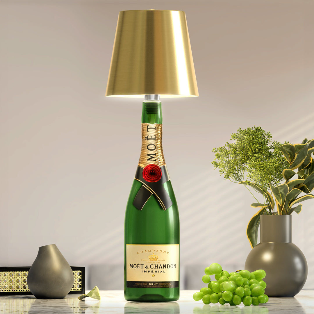 Wireless Bottle Lamp | Rechargable | Portable + Versatile | Touch Control