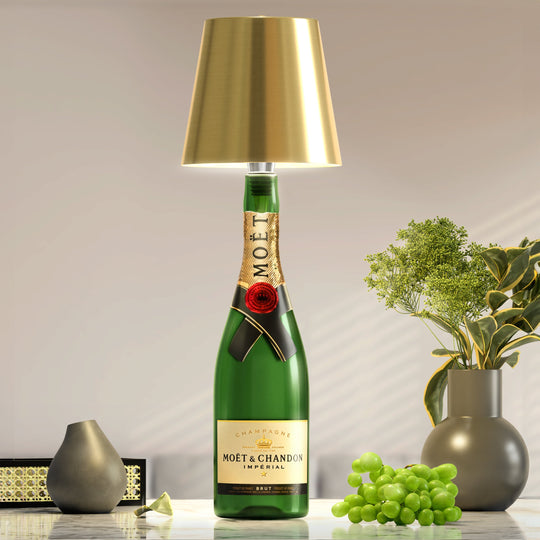 Wireless Bottle Lamp | Rechargable | Portable + Versatile | Touch Control
