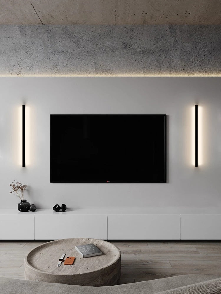 Modern Minimalist LED Wall Lamp Sconce with Adjustable Brightness – Energy-Efficient Aluminum Lighting Solution