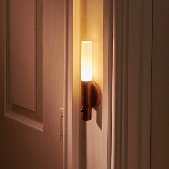 Variant image for Magnetic LED Wall Lamp with Natural Wood Handle and Dual Sensing Technology – Energy Efficient Wall Lights for Home Decor-1