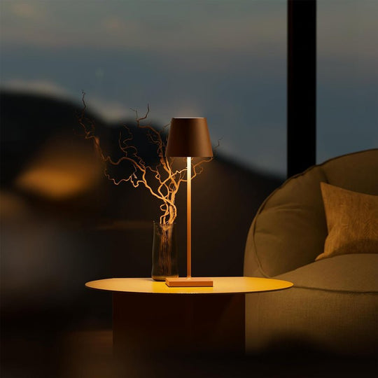 Modern Dimmable Table Lamp – Touch-Sensitive, Rechargeable, 38 cm, Energy-Efficient LED, Cordless Design for Bedside or Desk Use
