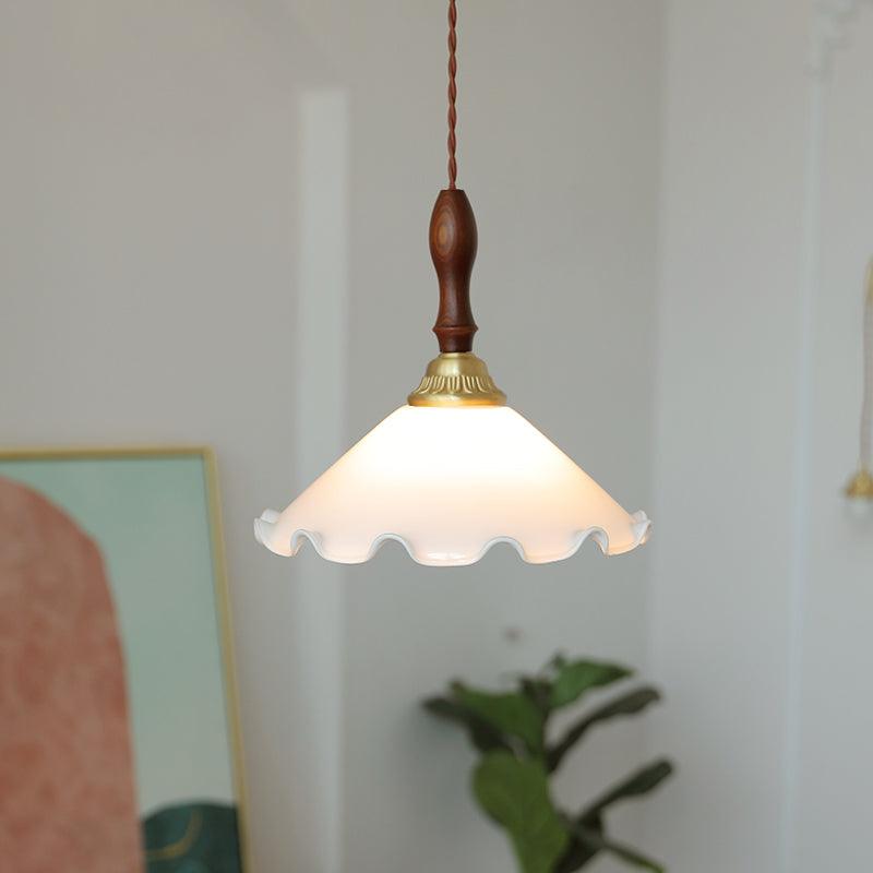 Variant image for Modern Flower Pendant Light – Stylish Brass and Glass Ceiling Light Fixture for Kitchen and Living Spaces-3