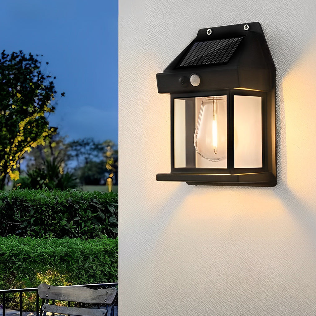 Variant image for Solar Outdoor Wall Lantern with Motion Sensor – Eco-Friendly Dusk to Dawn Lighting for Gardens and Porches-1