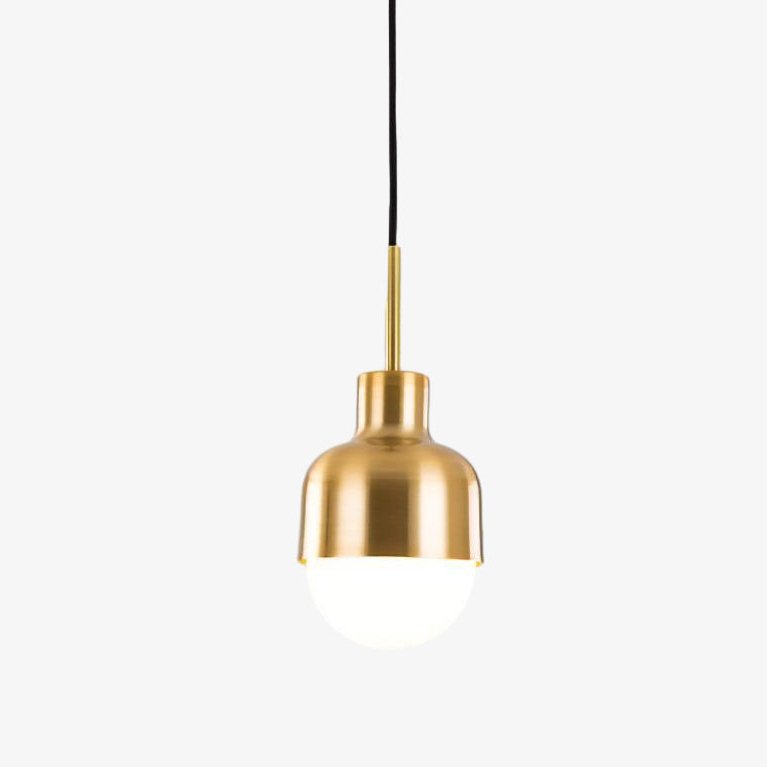 Modern Copper Pendant Lamp with Glass Shade – Adjustable Height Kitchen Pendant Lighting for Indoor Use