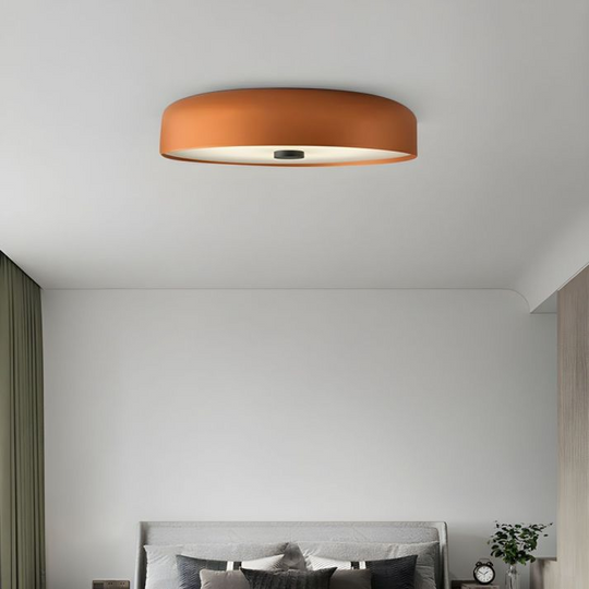 Nordic Retro Flush Mount Ceiling Light with LED Technology – Minimalist Design for Cozy Ambiance, Multiple Sizes Available