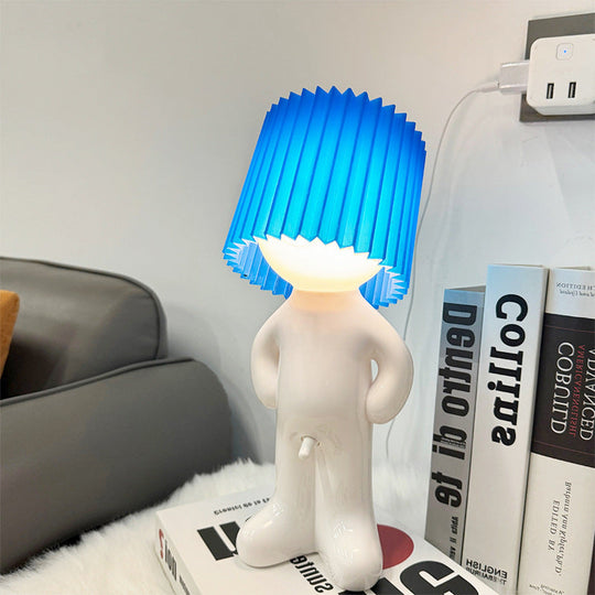 Creative LED Table Lamp – Portable Nightstand Lamp with Playful Design and Soft Lighting for Home Decor