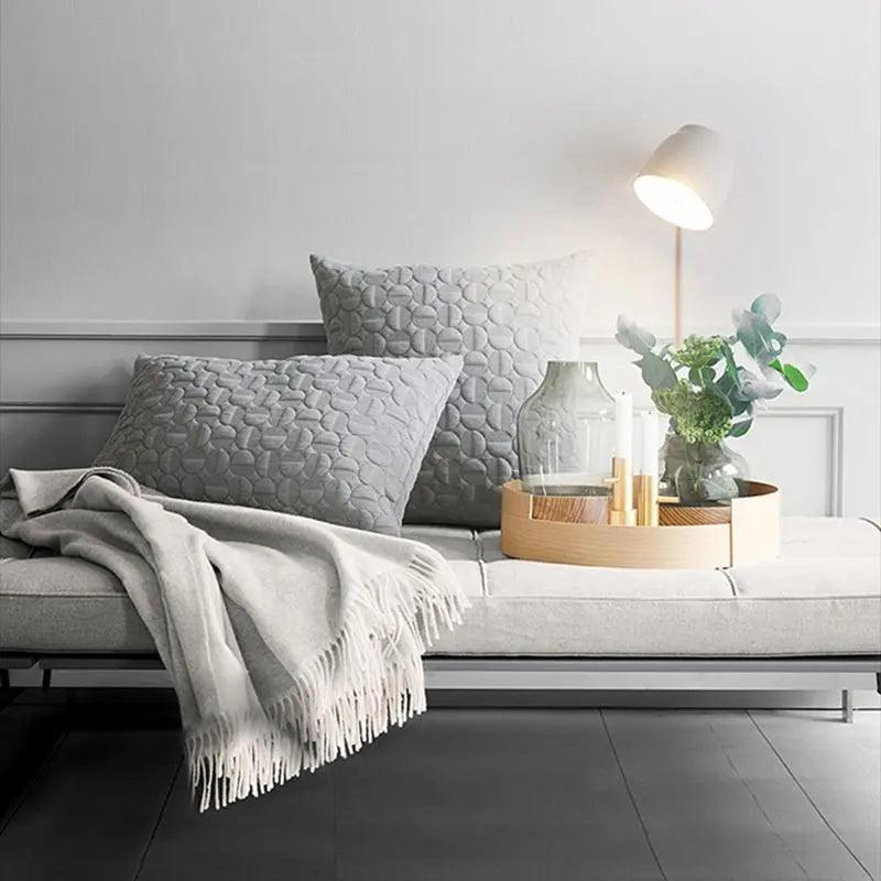 Nordic Plug-In Wall Sconce – Modern Gray, White, or Black Wall Light for Bedroom and Living Room Decor