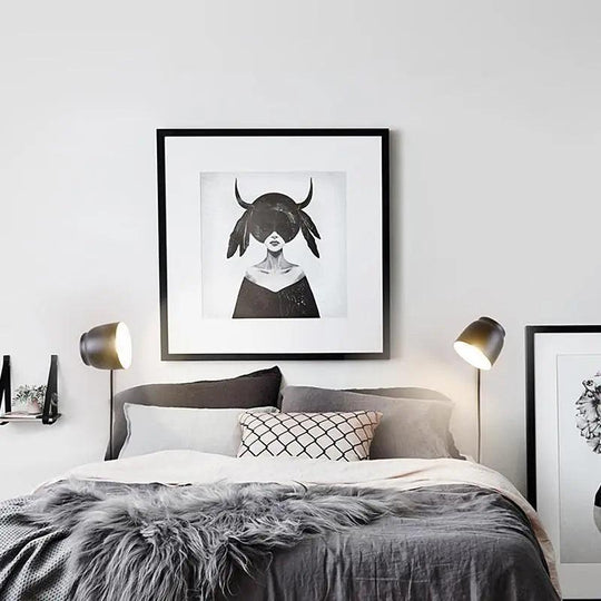 Nordic Plug-In Wall Sconce – Modern Gray, White, or Black Wall Light for Bedroom and Living Room Decor