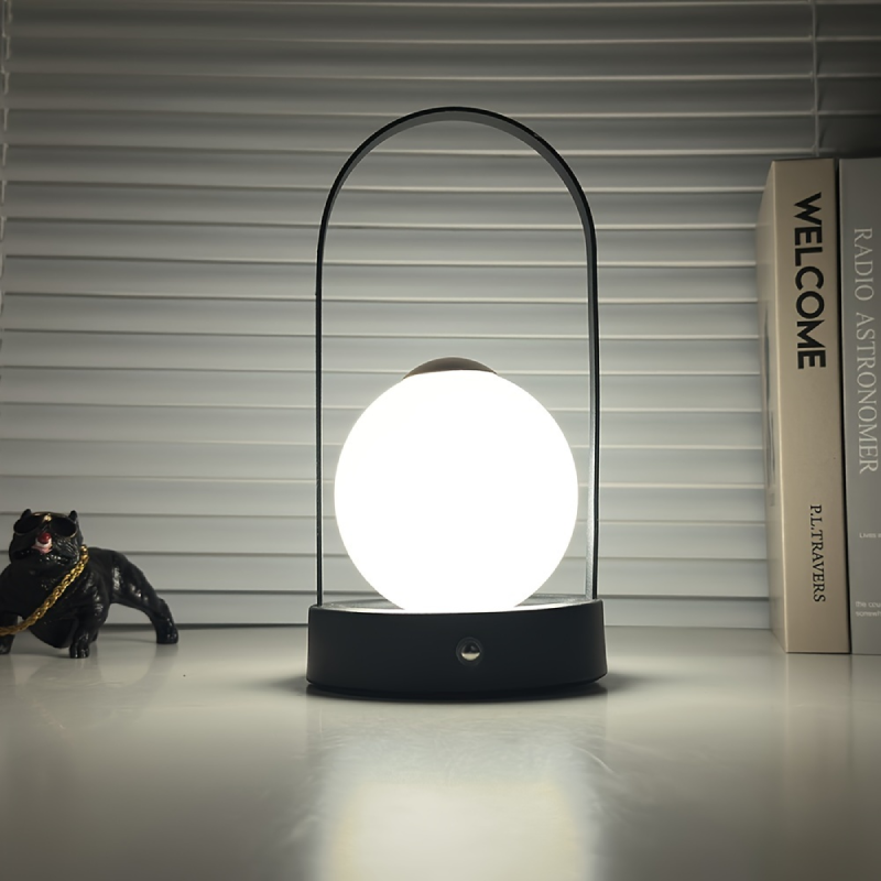 Portable Dimmable Cordless Table Lamp with 3-Color Touch Control - Wireless Battery Operated Bedside Lamp for Home Decor