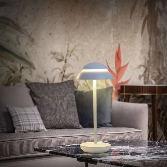 Cordless Scandinavian Table Lamp with Dimmable Touch Control - 4000 mAh Battery, Warm Lighting for Home and Office