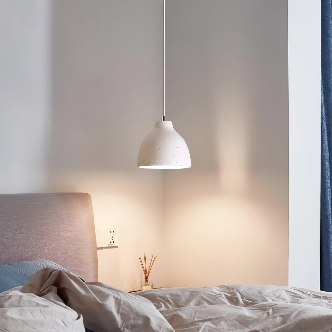 Modern Black Pendant Lamp - Eco-Friendly Resin Bowl Hanging Light with Adjustable Height for Kitchen Pendant Lighting