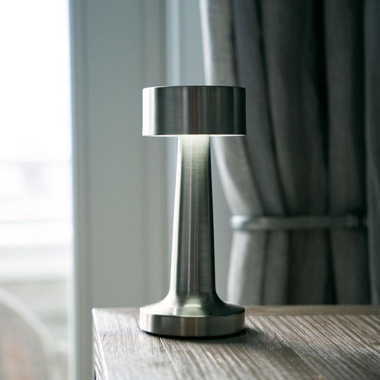 Restaurant Bar Table Lamp | Durable Iron | Adjustable Brightness | Cordless + Portable