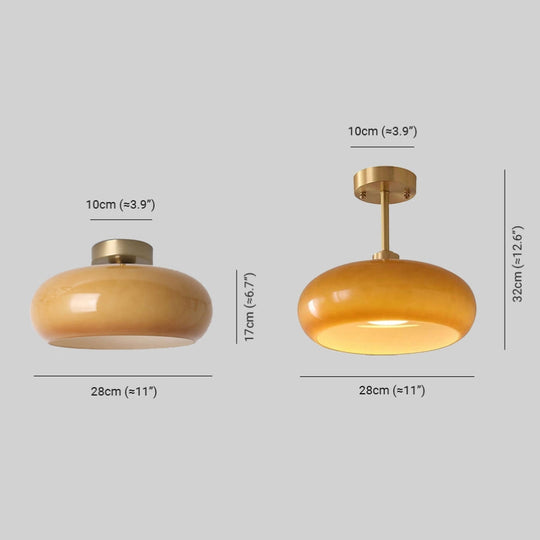 Elegant Vintage Round Glass Ceiling Lights