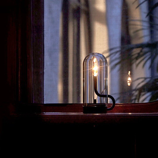 Variant image for Rechargeable LED Flame Lamp with Touch Control and Wireless Charging – Modern Glass and Aluminum Design-3