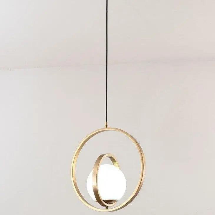 Variant image for Rotating Gold Pendant Light – Modern Three Rings or Two Rings Ceiling Light Fixture for Kitchen and Living Room-4