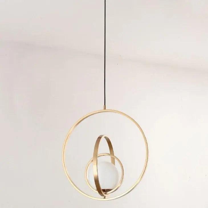 Variant image for Rotating Gold Pendant Light – Modern Three Rings or Two Rings Ceiling Light Fixture for Kitchen and Living Room-3