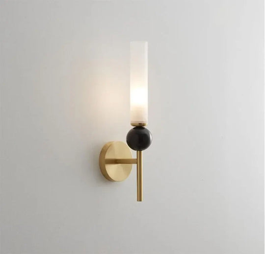 Variant image for Marble Wall Sconce Light with Copper Body – Elegant Gold or Black Finish for Stylish Indoor Lighting-1