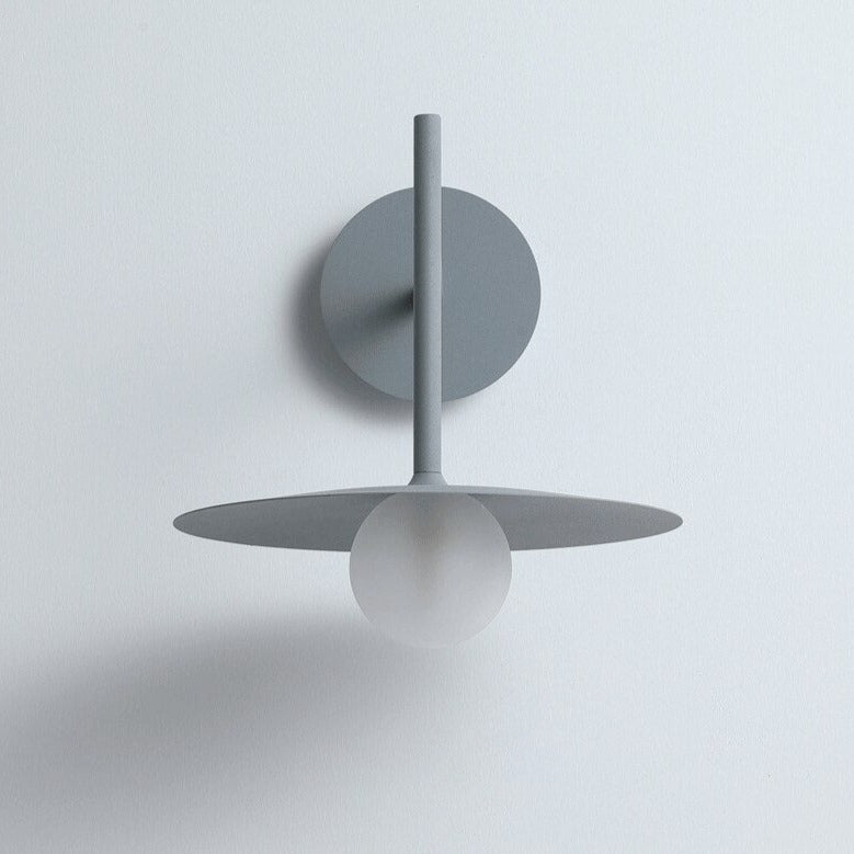 Modern Adjustable Wall Light - Iron and Glass Bedside Sconces in Black, Grey, and White, Perfect for Elegant Ambiance