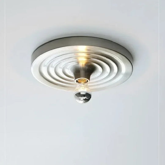 Variant image for Bauhaus Style Wall Lamp with Walnut Wood and LED Halo - Modern Flush Mount Wall Sconce Lighting in Two Sizes-2