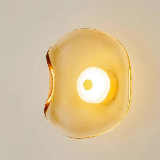 Applique murale en verre LED moderne – Design élégant en bleu, gris, ambre pour une illumination intérieure stylée