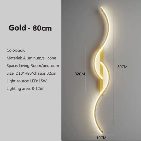Variant image for Modern Minimalist LED Wall Sconce Lighting – 24-Inch Long Strip Wall Lamp for Bedroom and Living Room-6