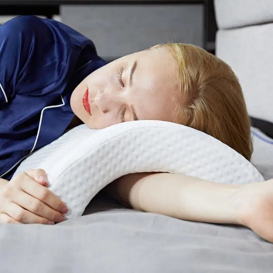 U-Shaped Memory Foam Neck Pillow for Travel and Neck Pain Relief – Ergonomic Neck Support Pillow for Side Sleepers