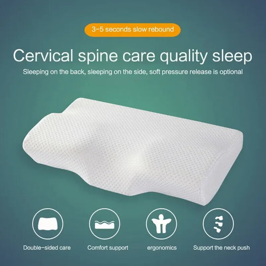 Cervical Memory Foam Neck Pillow for Neck Pain Relief – Anti-Snoring and Ergonomic Neck Support Pillow