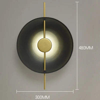 Nordic Modern Wall Sconce - Dimmable Wall Light in White, Black, Gold - Sleek Metal and Glass Design