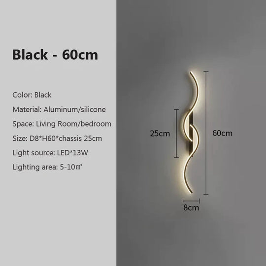 Variant image for Modern Minimalist LED Wall Sconce Lighting – 24-Inch Long Strip Wall Lamp for Bedroom and Living Room-3