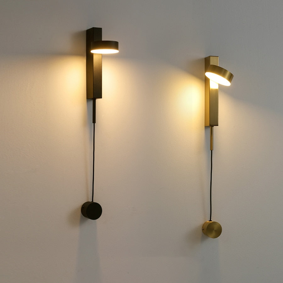 Gold Wall Lamp with Dimmer Switch – Elegant Wall Sconce Light for Home Decor and Ambient Illumination