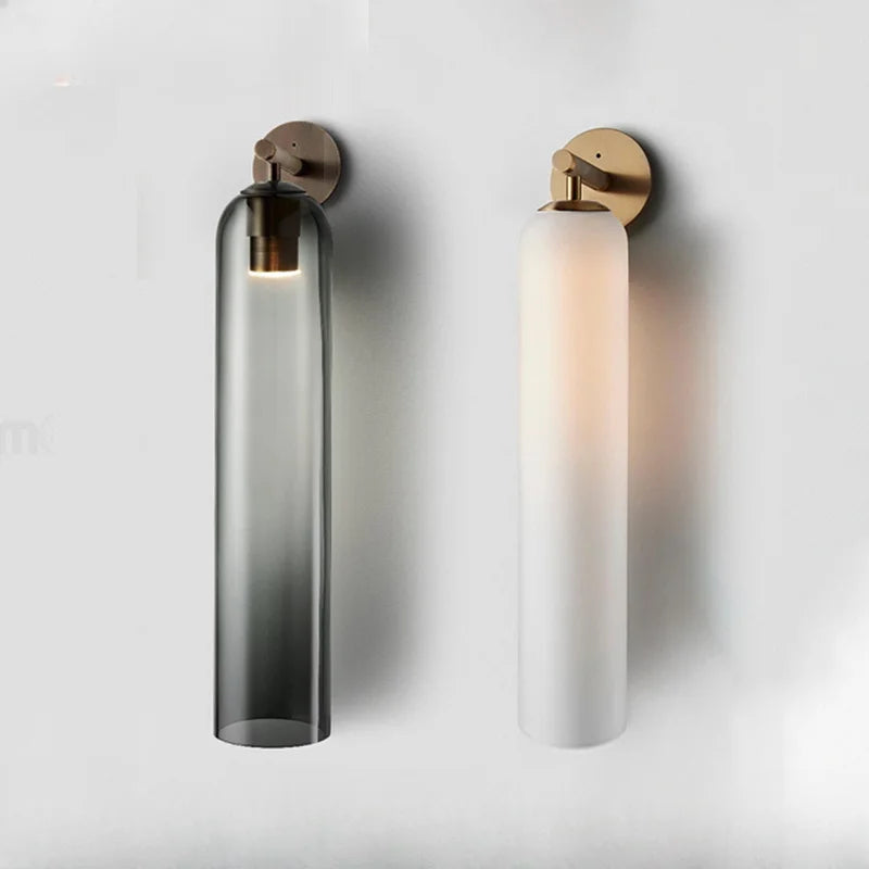 Modern Glass Wall Sconce Lighting with Customizable Shades for Elegant Ambient Illumination
