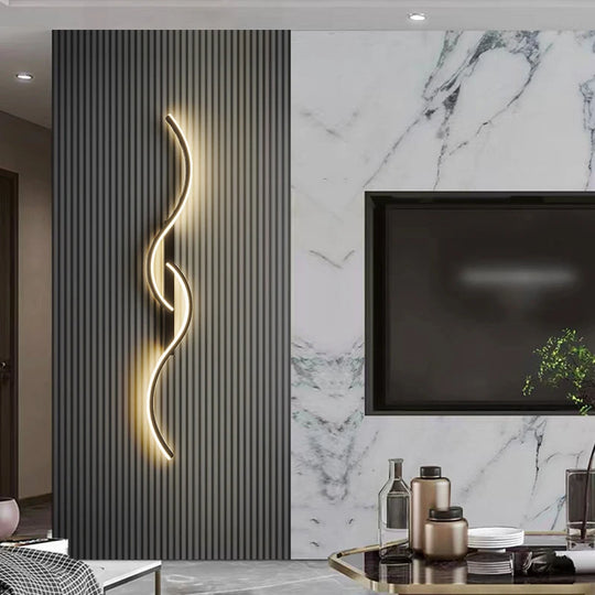 Modern Minimalist LED Wall Sconce Lighting – 24-Inch Long Strip Wall Lamp for Bedroom and Living Room