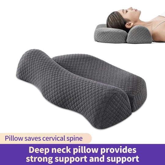 Ergonomic Cervical Pillow for Side Sleepers – Contoured Memory Foam Neck Support Pillow for Neck Pain Relief