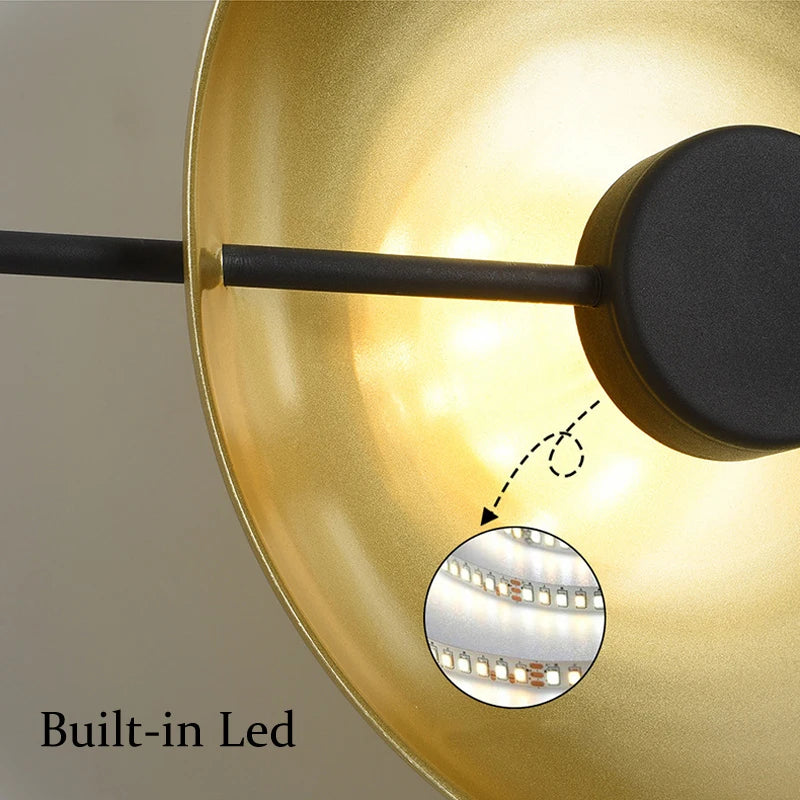 Nordic Modern Wall Sconce - Dimmable Wall Light in White, Black, Gold - Sleek Metal and Glass Design