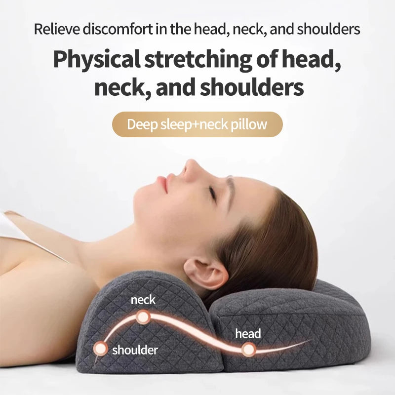 Ergonomic Cervical Pillow for Side Sleepers – Contoured Memory Foam Neck Support Pillow for Neck Pain Relief