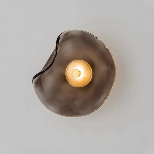 Applique murale en verre LED moderne – Design élégant en bleu, gris, ambre pour une illumination intérieure stylée