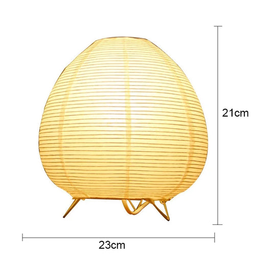 Japanese Rice Paper Lantern LED Lamp with Bamboo Frame – Handcrafted Washi Shade for Serene Pendant Lighting
