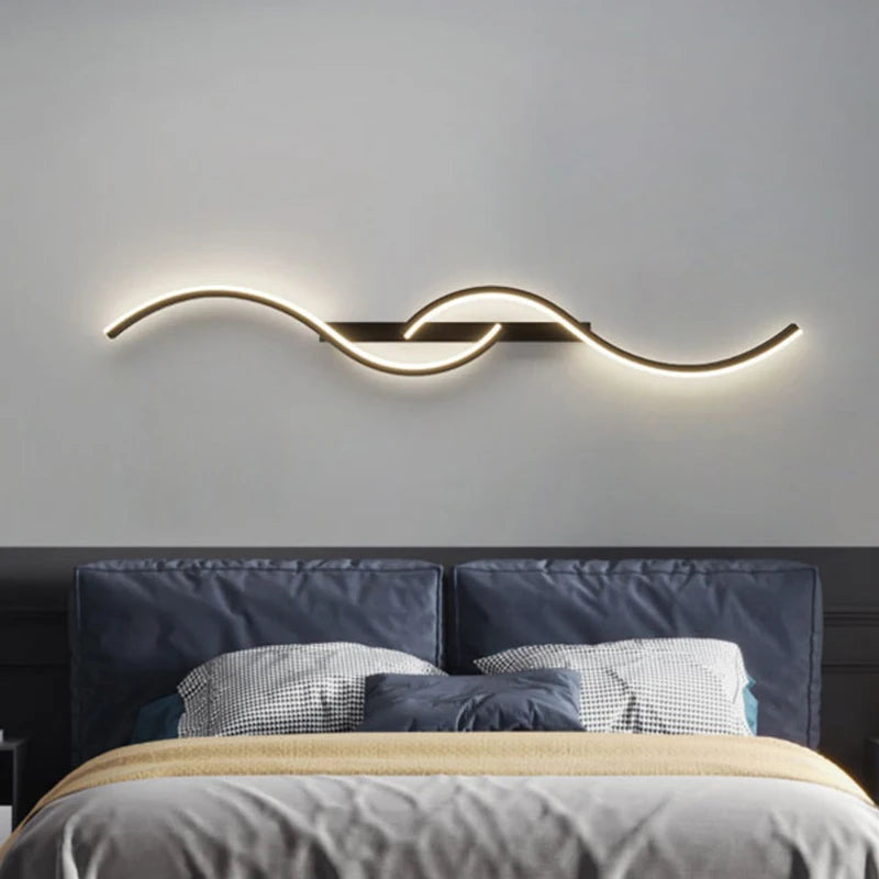 Modern Minimalist LED Wall Sconce Lighting – 24-Inch Long Strip Wall Lamp for Bedroom and Living Room
