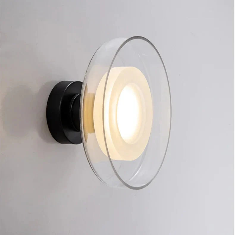 Variant image for Modern LED Wall Lamp with Clear and Gray Glass Shades – Stylish Wall Sconces for Ambient Lighting-2