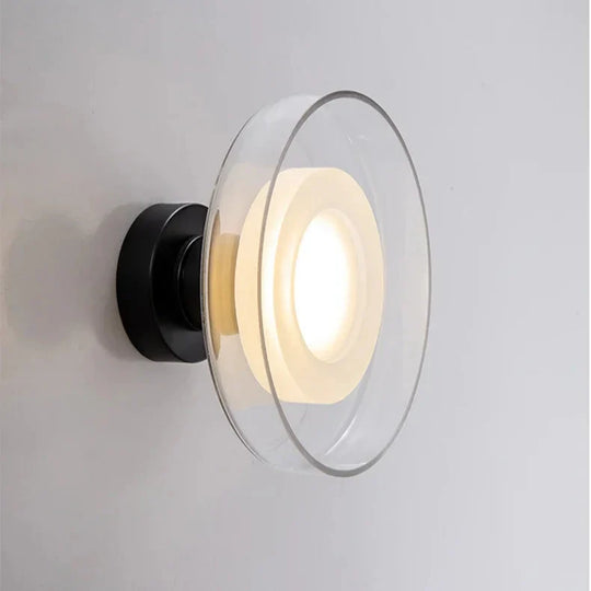 Variant image for Modern LED Wall Lamp with Clear and Gray Glass Shades – Stylish Wall Sconces for Ambient Lighting-2