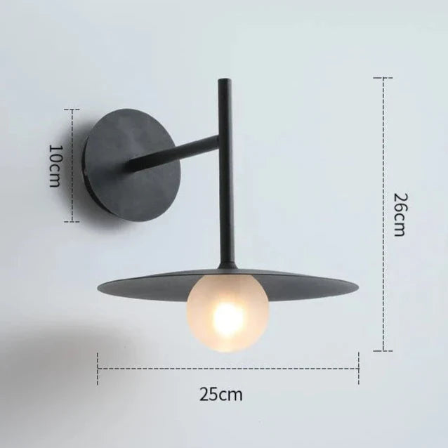 Modern Adjustable Wall Light - Iron and Glass Bedside Sconces in Black, Grey, and White, Perfect for Elegant Ambiance